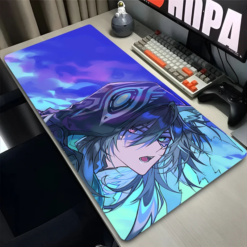 

Mouse Pad Laptop Anime Extended Desktop Mat Computer Gamer G-genshin Impact Ororon Mousepad PC Gaming Accessories Keyboard Pad