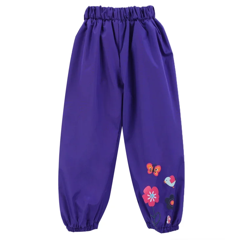 Baby Girls Fashion Children Long Pants Toddler Boys Waterproof Trousers Flower Printed Kids Casual Pants 1 to 4 Years Old