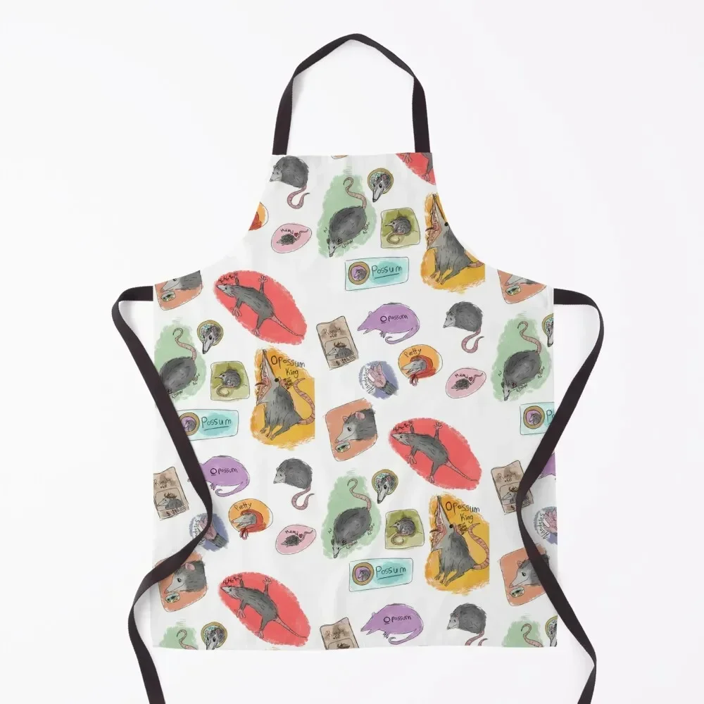 Opossum overload Apron Womens Dresses kitchen utensil kitchen item Women Kitchen Apron