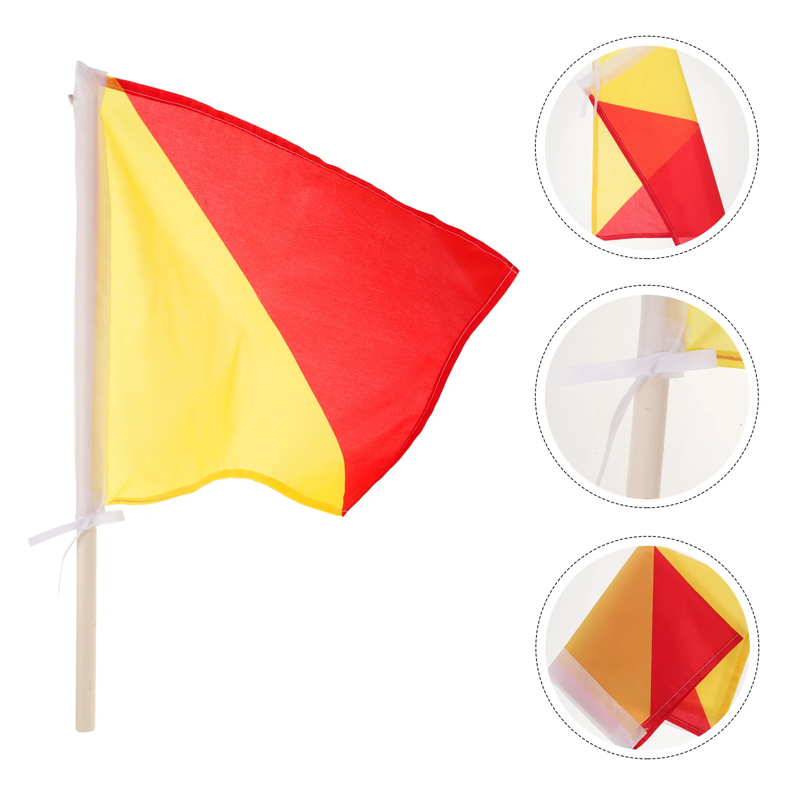 2 Pcs Language Flag Commanding Equipment Signal Referee Flags Match Waving Fan Cheering Performance Handheld