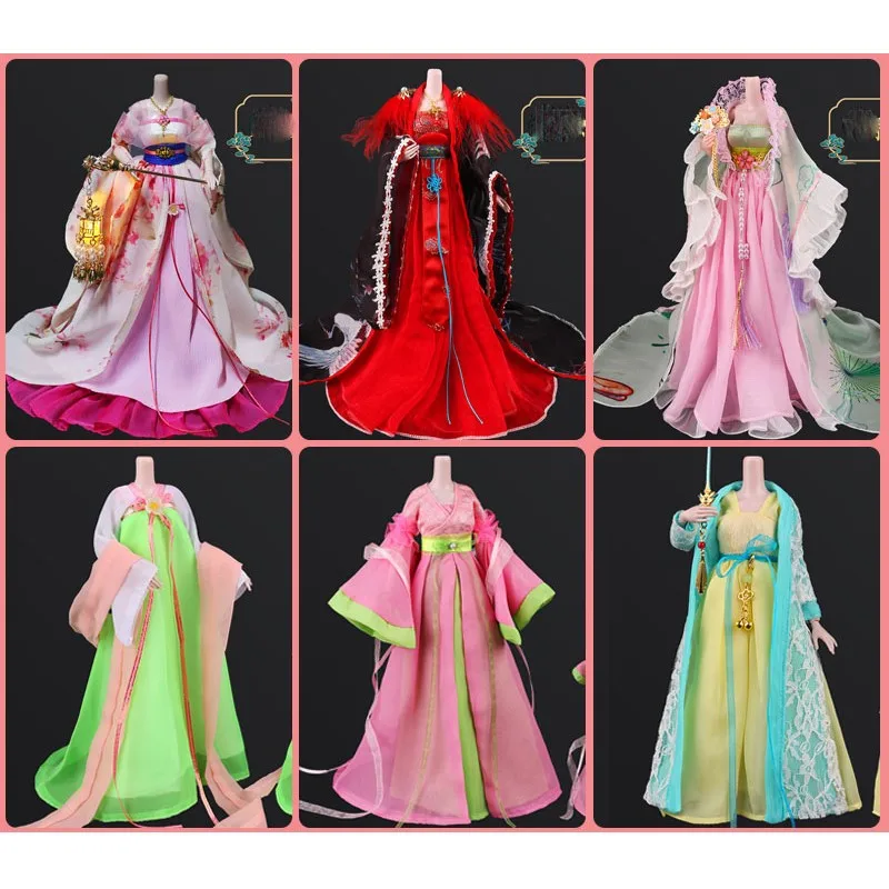 30cm Chinese Style Ancient Doll Fairy's Ancient Clothes 3-point BJD Ke Er Doll Ancient Style Decor Clothes Accessories ZE433