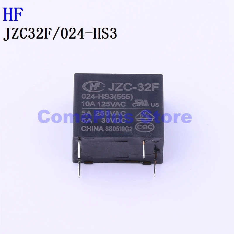 Relés do poder do HF, JZC-32F, 005-HS3, 012, 024, 5V, 12V, 24V, 5 PCes
