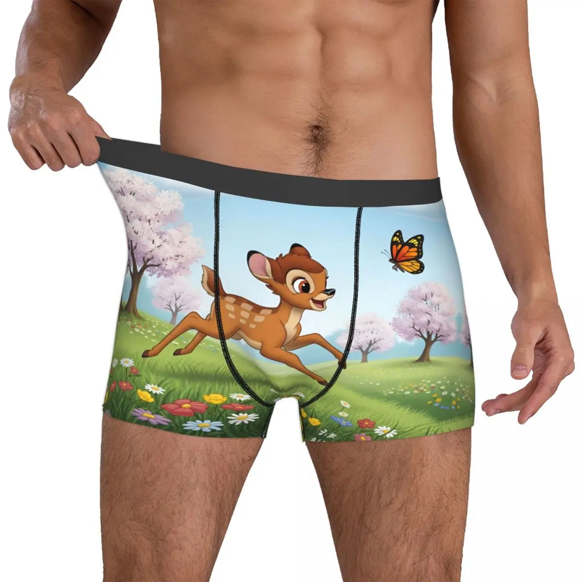 

Custom B-Bambies Underwear Men Stretch Bambi Boxer Briefs Shorts Panties Soft Underpants For Male