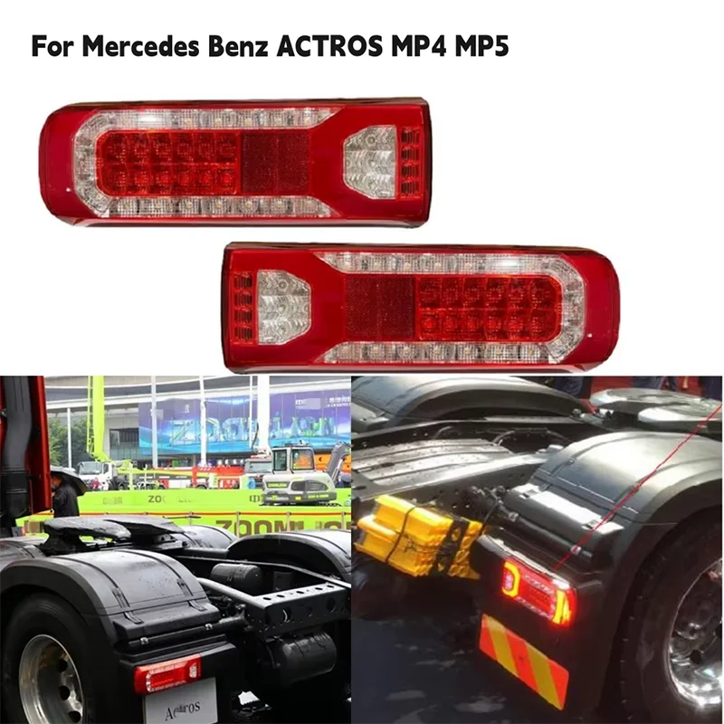 24V LED Truck Tail Lamp For Mercedes- Benz Truck NEW ACTROS LED Tail Lamp 0035441003 0035442103 Multifunctional Rear Tail Light