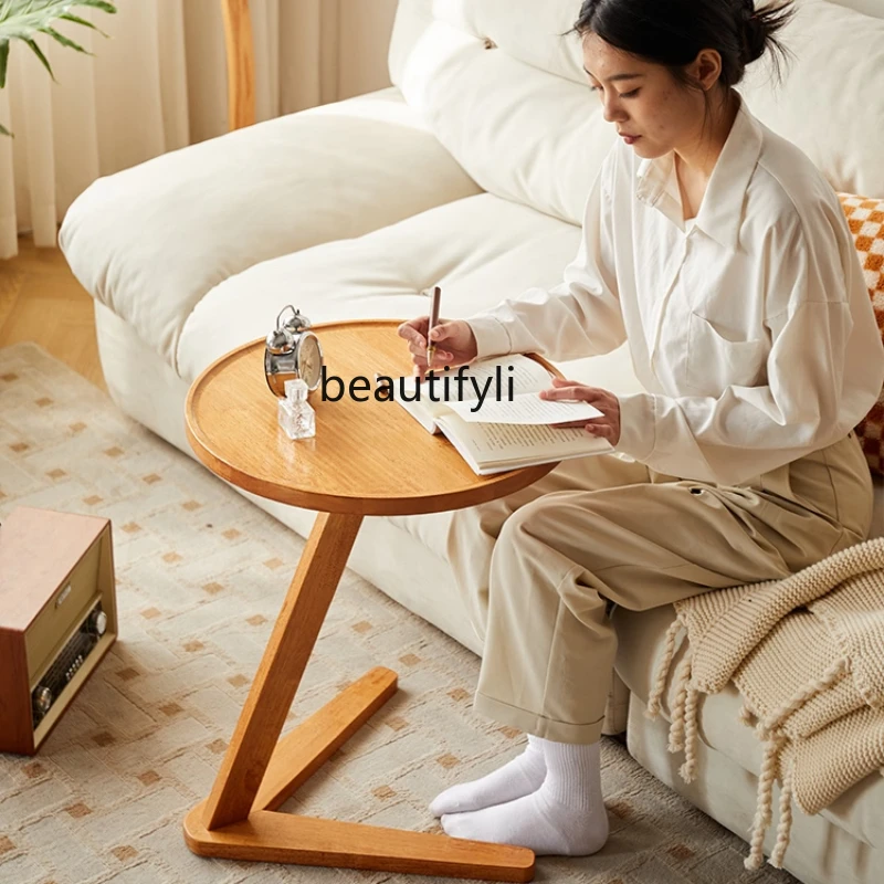 

Nordic Solid Wood Corner Table Household Hotel B & B Sofa Side Table Balcony Tea Table Coffee Table