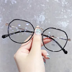 New Myopia Glasse Women with Minus Degree Round Nearsighted Metal Eyewear Diopter   -0.5 -0.75 -1.25 -1.5  -2.0 -2.5 -3.0 To -6
