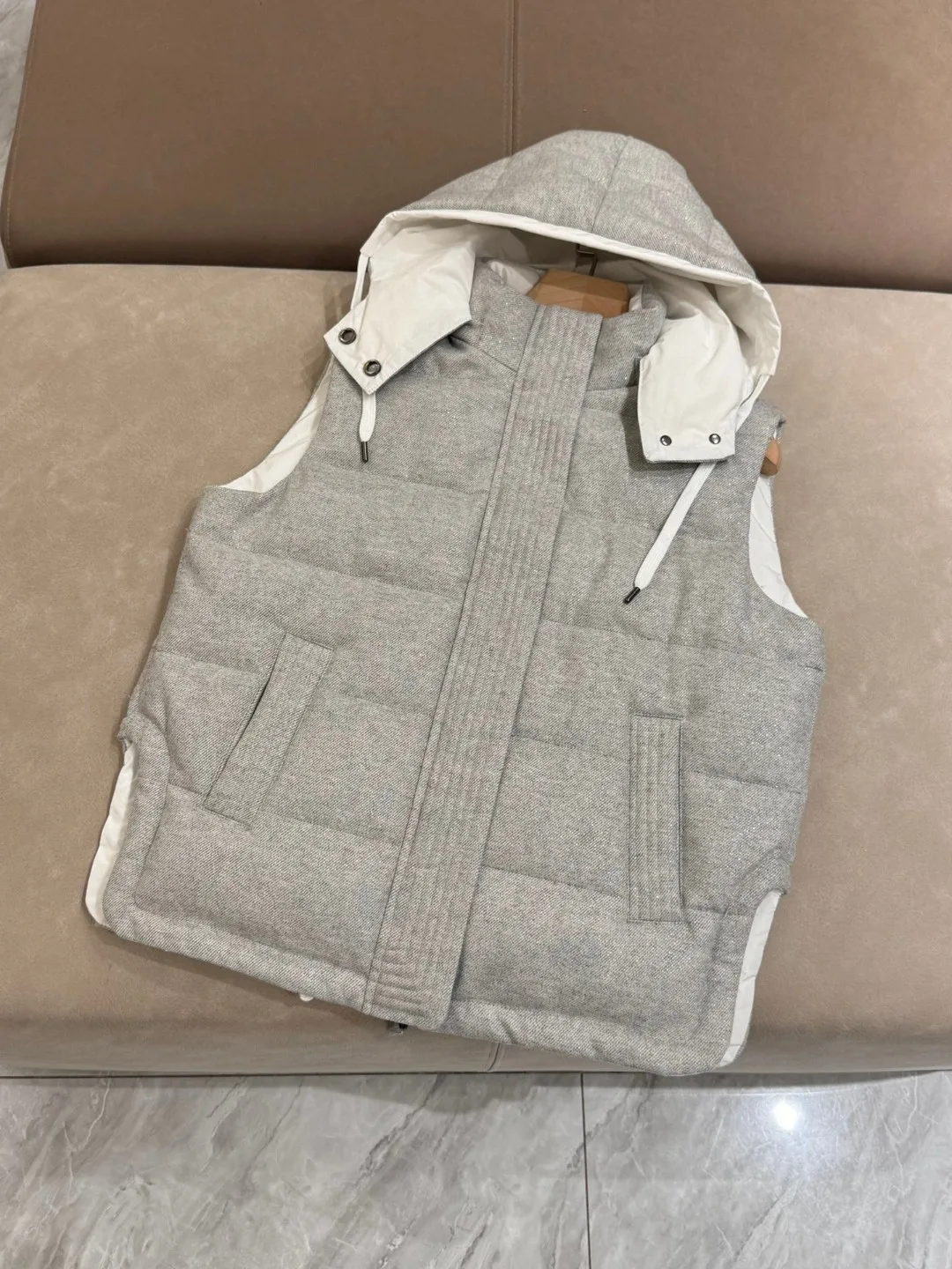 Autumn-winter casual reversible goose down vest