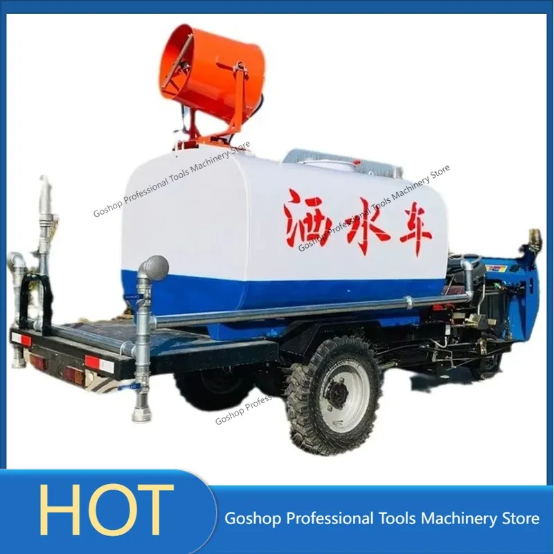 

three-wheel sprinkler with fog cannon 3 cubic project sprinkler, landscaping community sprinkler