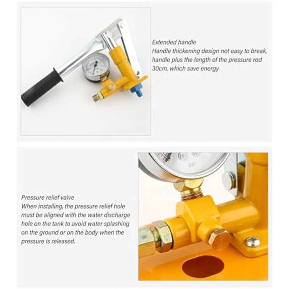 

Water Pressure Test Pump, Water Pressure Booster Pump, Hydrostatic Pump Tester Manual Pipe Leak Detector