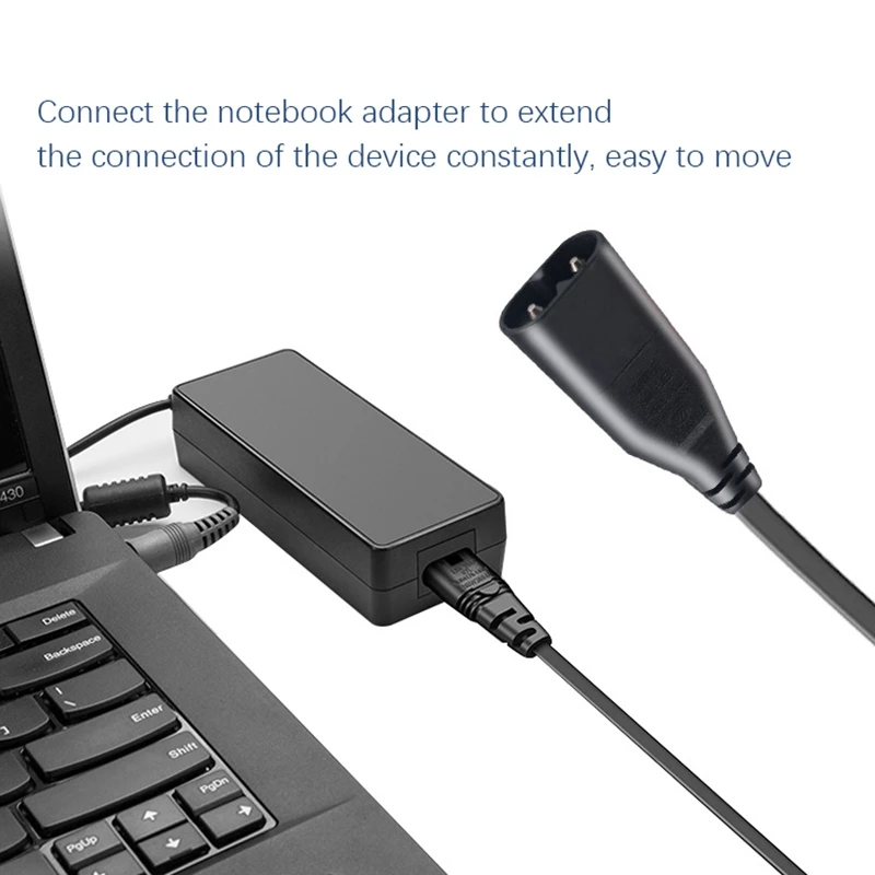 يوميا IEC 320 2-Pin C7 أنثى إلى C8 ذكر الشكل 8 محول الطاقة تمديد كابل لمكبر الصوت والطابعة