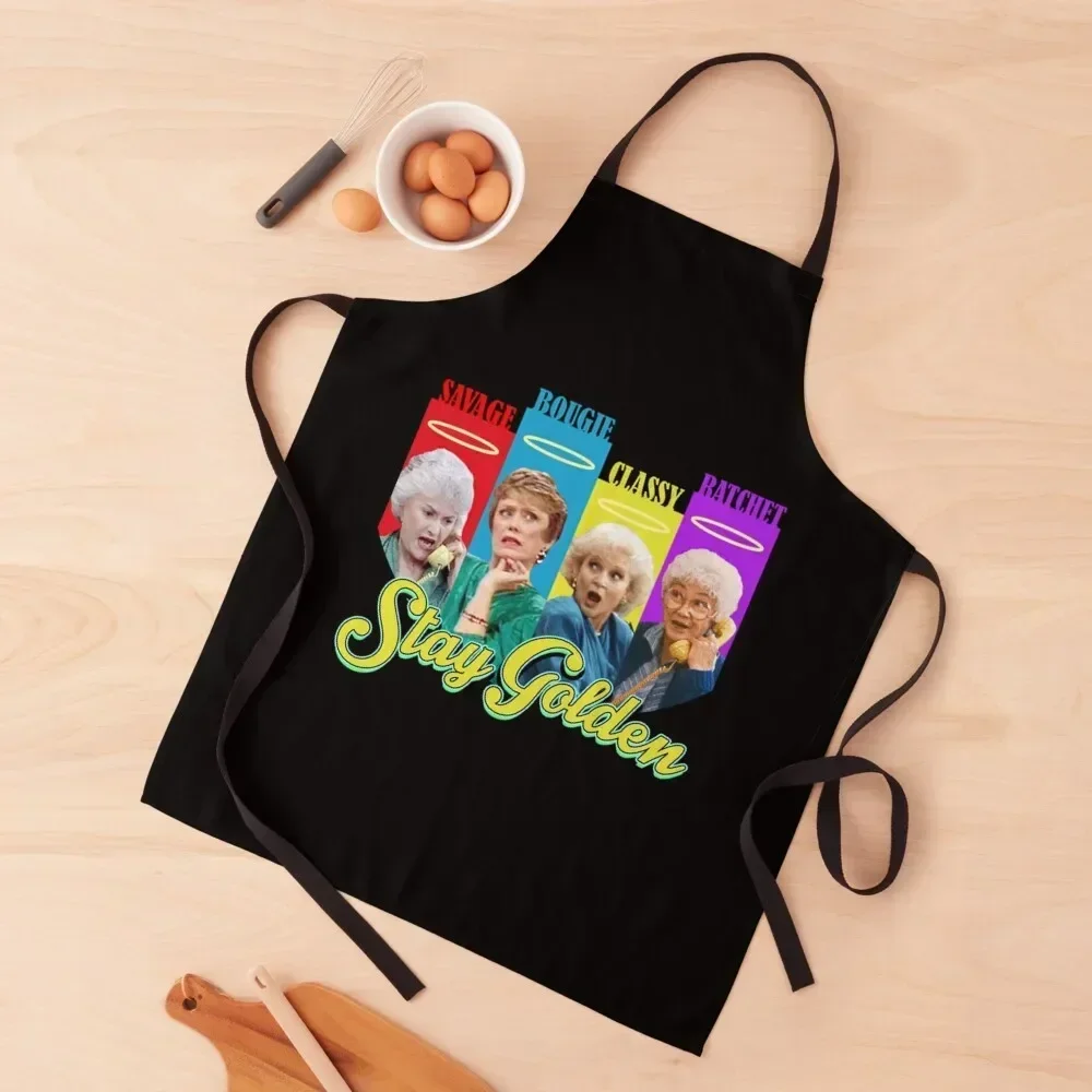 golden girls squad thank Apron Customizable Woman Camping Hairdressing Hairdresser Accessories For Cosmetologist Apron