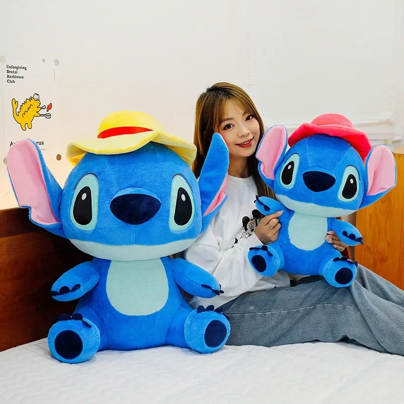 40-70cm Disney Hat Lilo & Stitch Stuffed Plush Cartoon Stuffed Plush Dolls Anime Plushie Toys Kawaii  Kids Xmas Birthday Gift