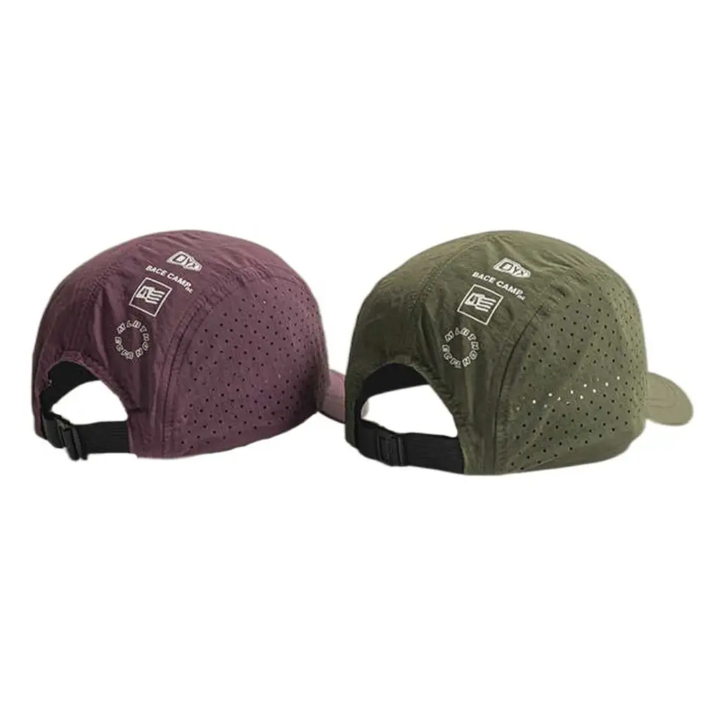 قبعات بيسبول شبكية من البوليستر قابلة للتنفس، حافة قصيرة، سريعة الجفاف، قبعات رقيقة للحماية من الشمس، حماية من الأشعة فوق البنفسجية مع شبكة قابلة للتنفس
