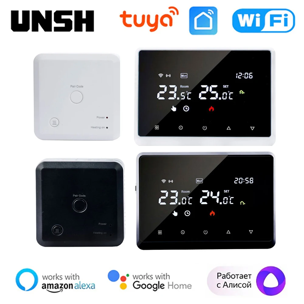 

Tuya Wifi RF Smart Thermostat Switch Temperature Controller for Gas Boiler Water Heating Support Alexa Google Home Yandex Alice