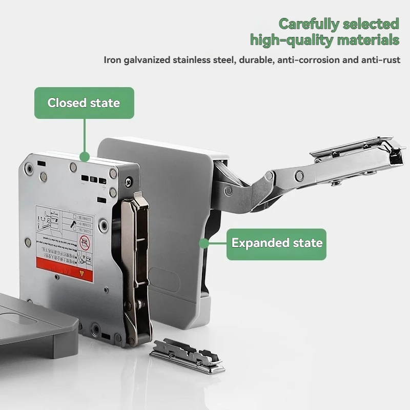 

Гидравлический пневматический подъемный механизм для откидных дверей шкафов, телескопический стержень с функцией свободной остановки, без петель