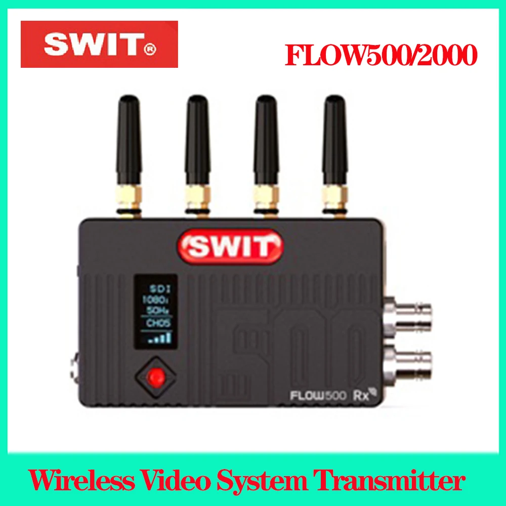 

SWIT FLOW500/2000 Wireless Video System Transmitter Receiver Input/Output SDI Dual Band 2000ft/600m Image Video Transmission