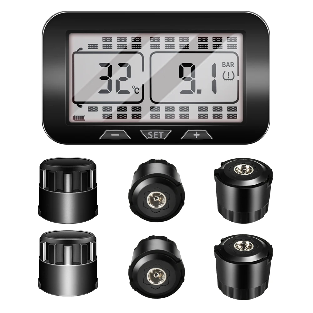 External sensor 6-8-10-12-14-16-18-26 wheels Tire Pressure Monitoring system solar power Trailer bus truck TPMS