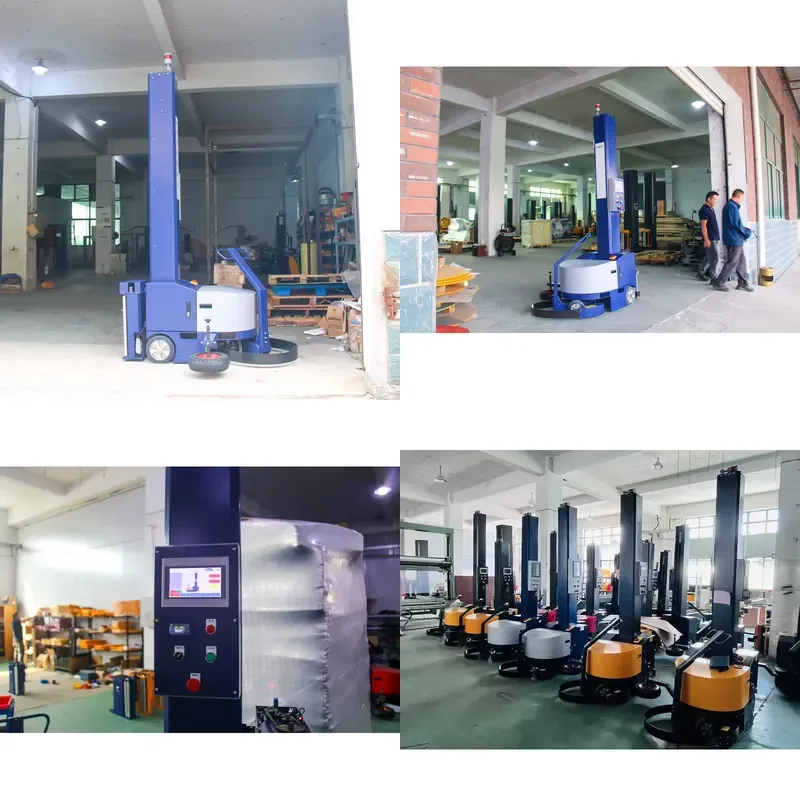 2026 CE Industrial Pallet Wrapping Equipment Intelligent Movable Film Wrapping Machine for Factory