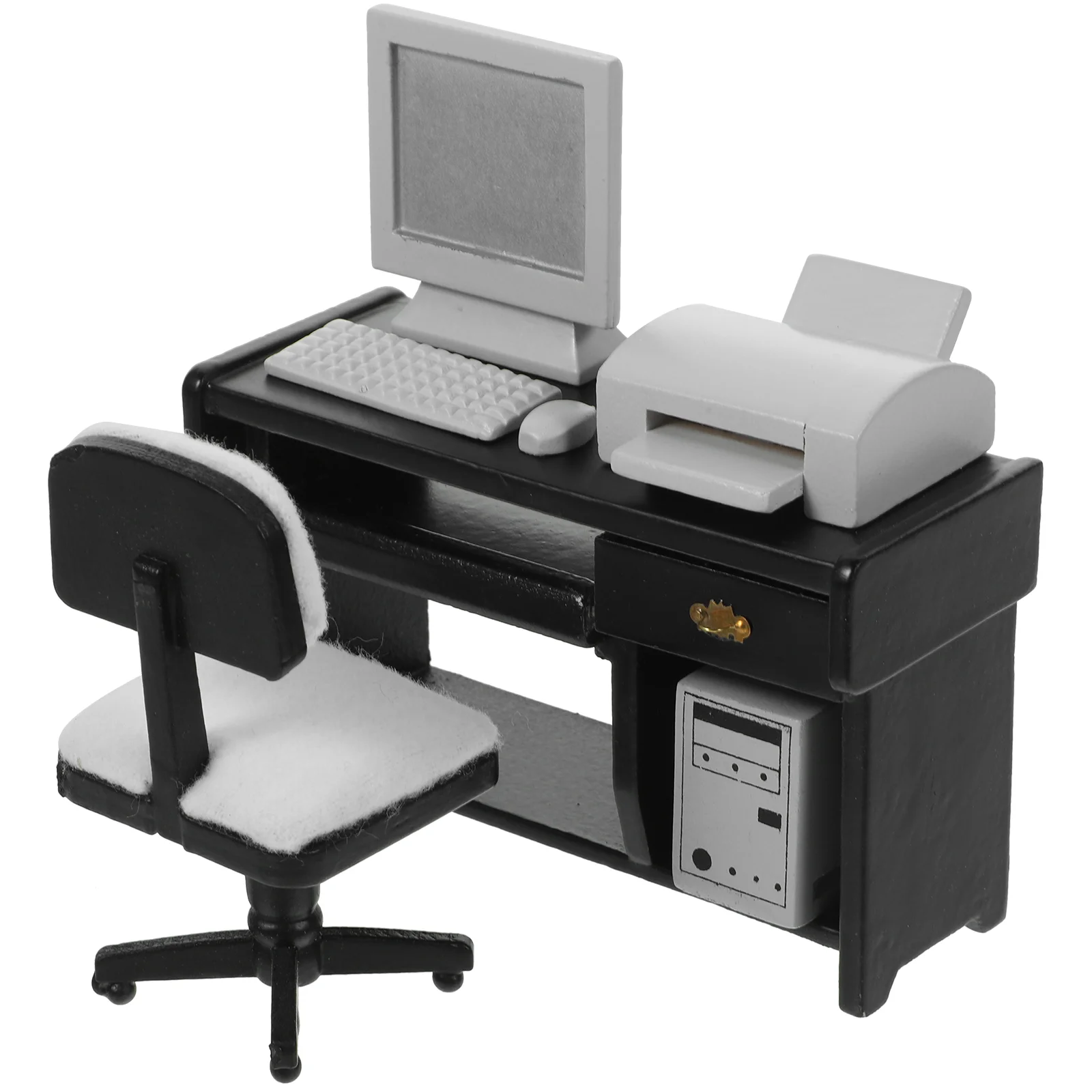 

Office Scene Props Furniture Mini Desk Decor Miniatures for Crafts and Accessories Computer Toy Computers