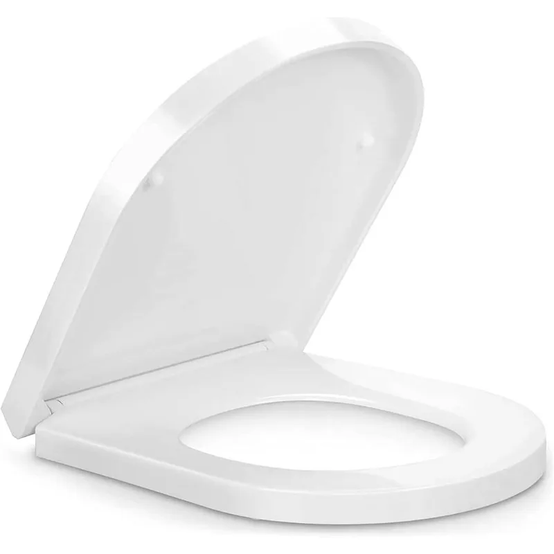 

D/U Shape Toilet Seat,Soft Close and Quick-Release for Easy Cleaning Toilet Seats Cover,Stable Hinge Design to