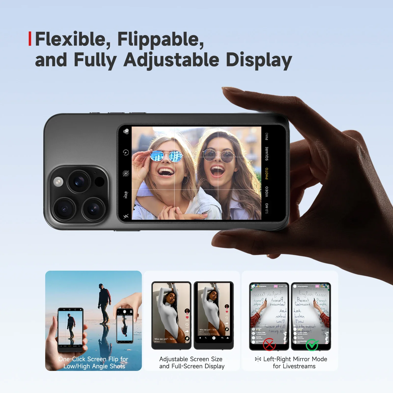synco-xview-m4-schermo-per-selfie-magnetico-wireless-per-telefono-per-smartphone-selfie-vlog-registrazione-video-in-streaming-live