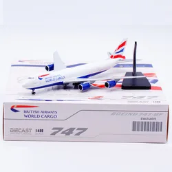 EW4748015 Alloy Collectible Plane Gift JC Wings 1:400 British Airways World Cargo Boeing B747-8F Diecast Aircraft Model G-GSSF