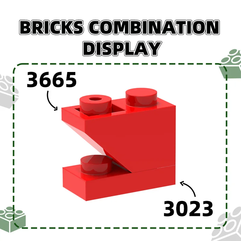 Wange 3665 100g/142Pcs Slope Reverse Building Block Moc Color Accessories Compatible with Brick Children Toy Assembly Gift DIY