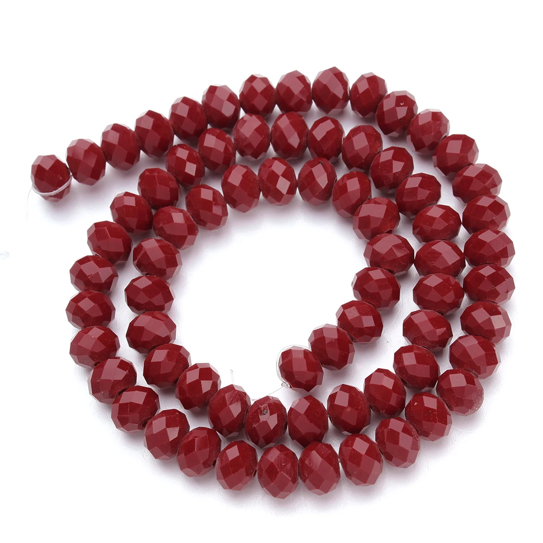 1 Strand 3 4 6 8mm New Cut Red Porcelain Abacus Beads Crystal Flat Loose Beads For Jewelry Making DIY Necklace Bracelet Handmade