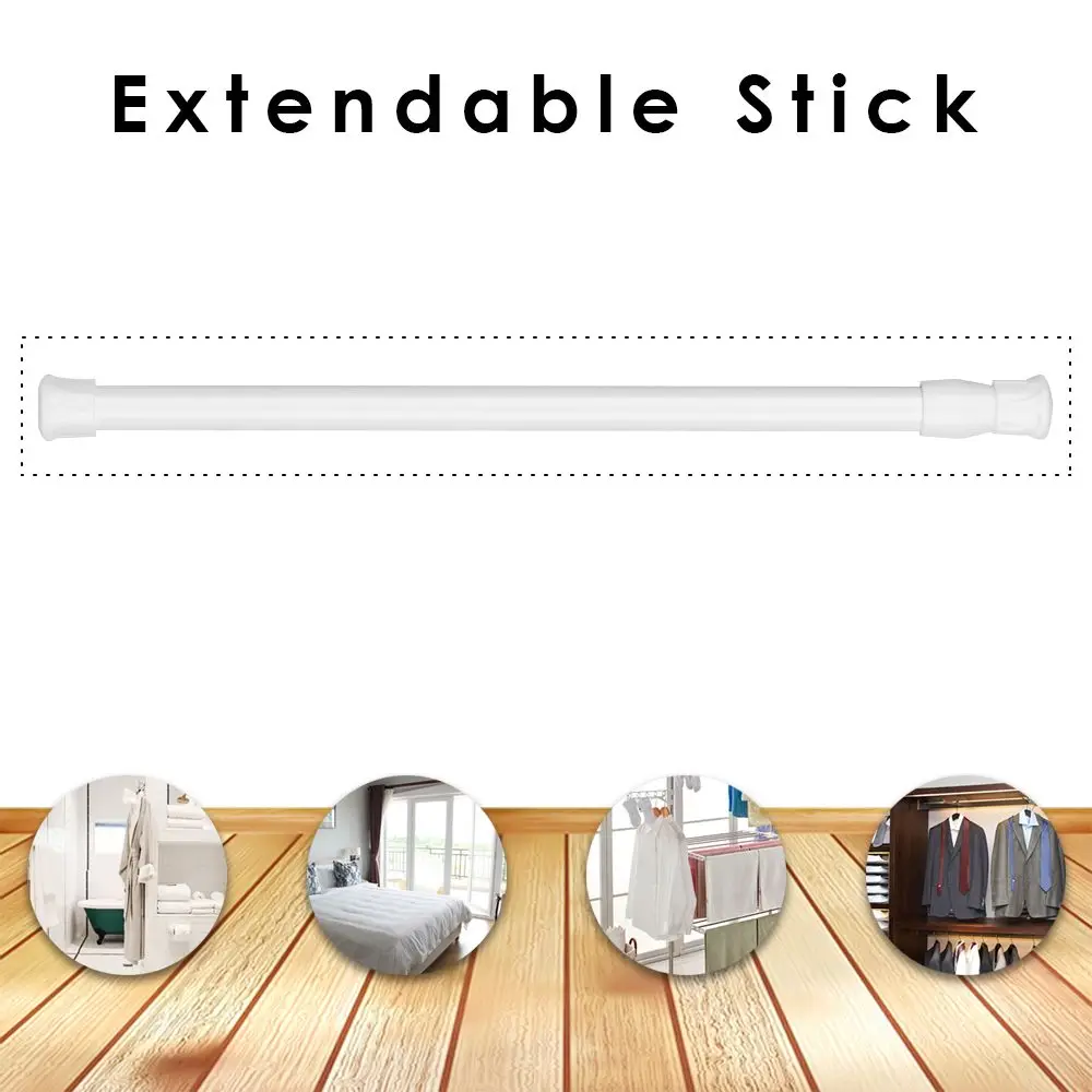 Multi Purpose Curtain Telescopic Pole Adjustable Extendable Sticks Durable Loaded Hanger Spring Load Bathroom Product