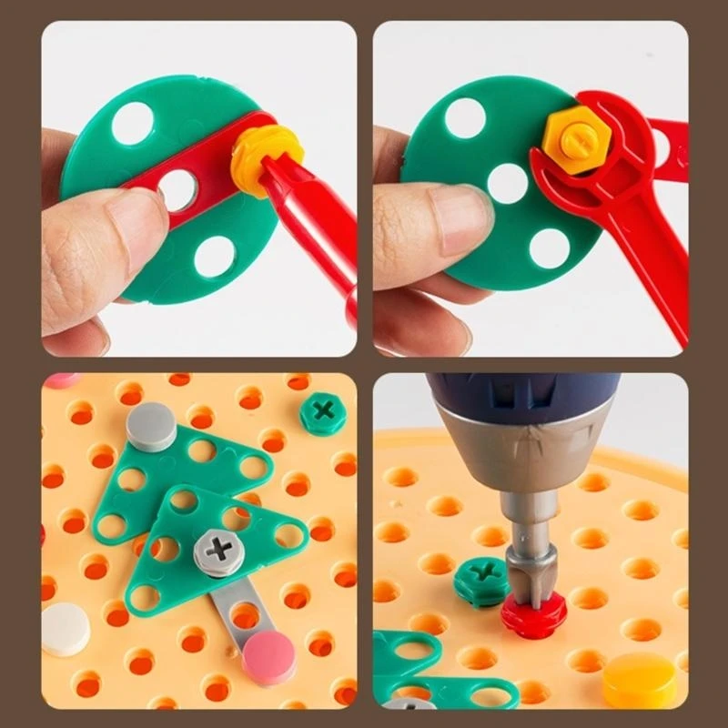 Brinquedo parafuso educacional diy ferramenta carpinteiro para banco fingir para jogar brinquedo para gir 15ub