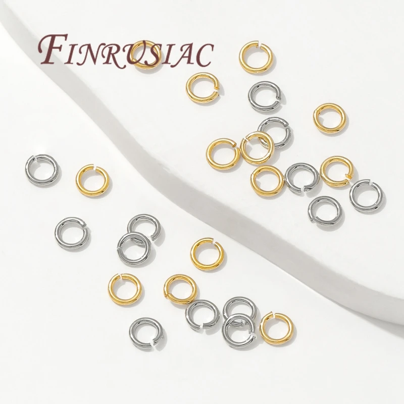 50–100 Stück 4–8 mm 18 Karat vergoldete offene Ringe für die Schmuckherstellung, Spaltringe, Verbindungsring, DIY-Armbänder, Zubehör, Biegering – Detail 19