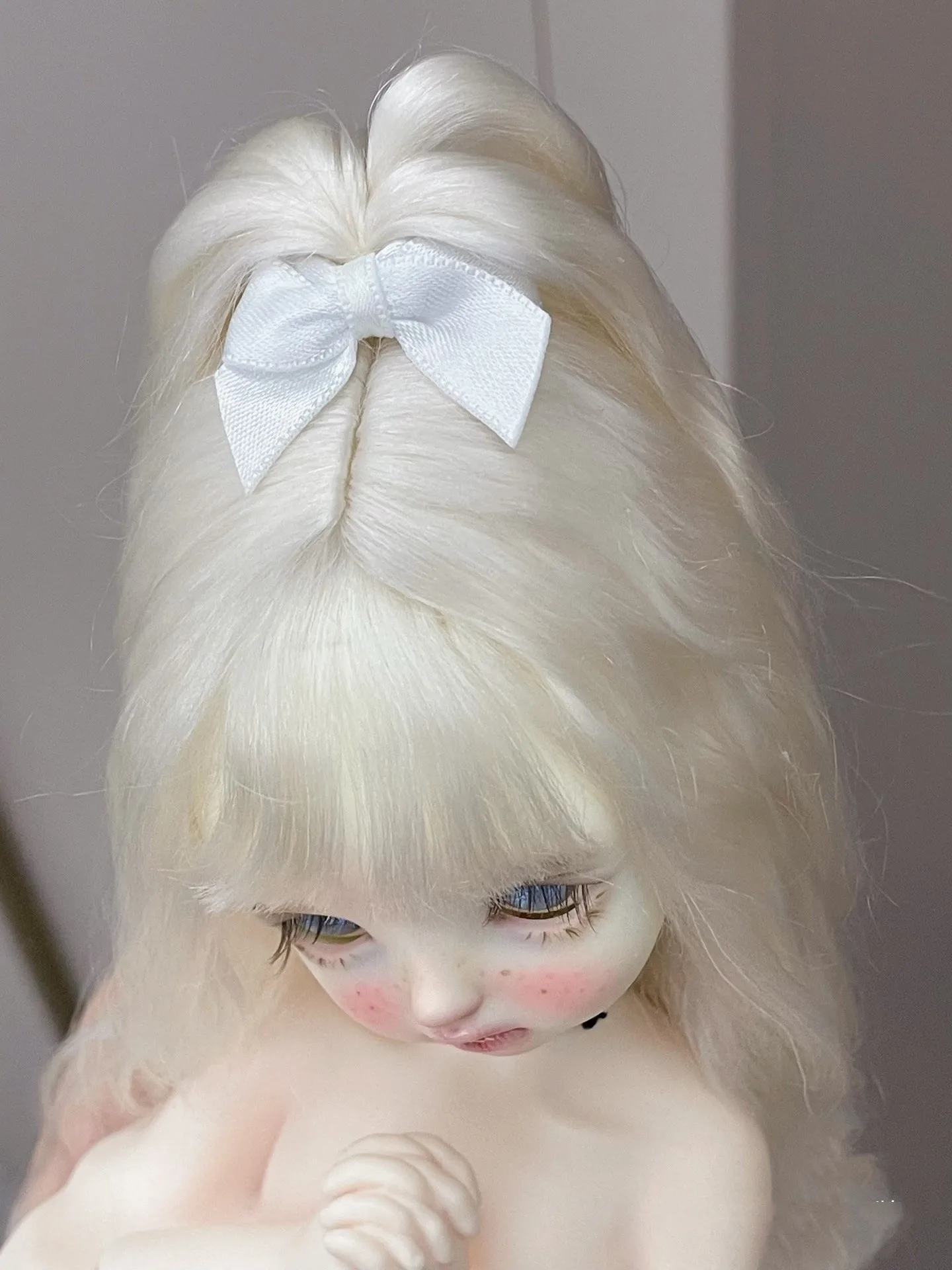 

Волосы для куклы 1/6 BJD, волосы куклы, мохеровый парик с высоким хвостом, бесплатная доставка