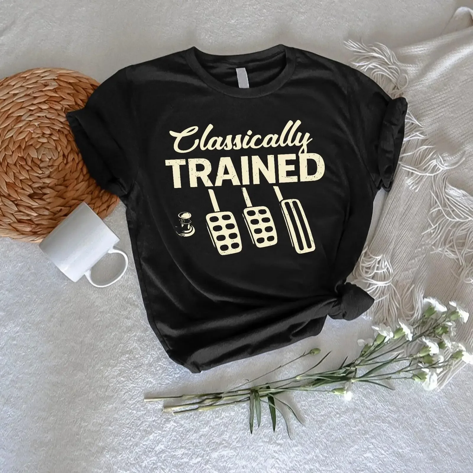 Funny Manual Transmission Classically Trained Stick Shift T Shirt Car Enthusiast  vintage Washed Stretched designer clothes
