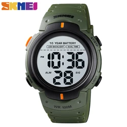 SKMEI 1560 Men Digital Wrist Watch 2Time Alarm Clock Military Waterproof Outdoor Sport Watch 10 Years Battery