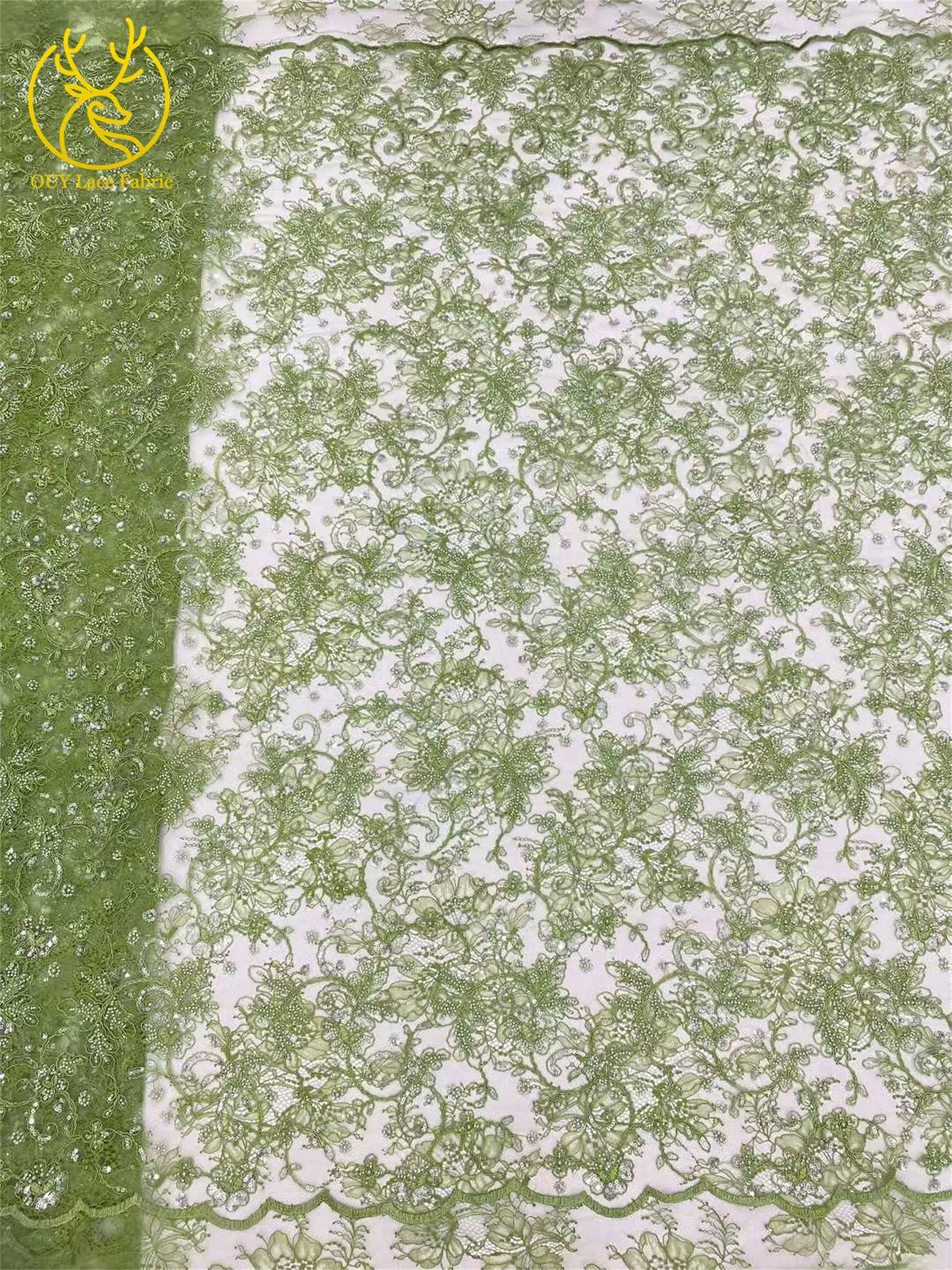 2026 Afrikanischer Spitzenstoff Nigerianische Perlenbestickte Spitze Hochwertige Französische Pailletten-Spitze für Abendkleider und Näharbeiten – Detail 20