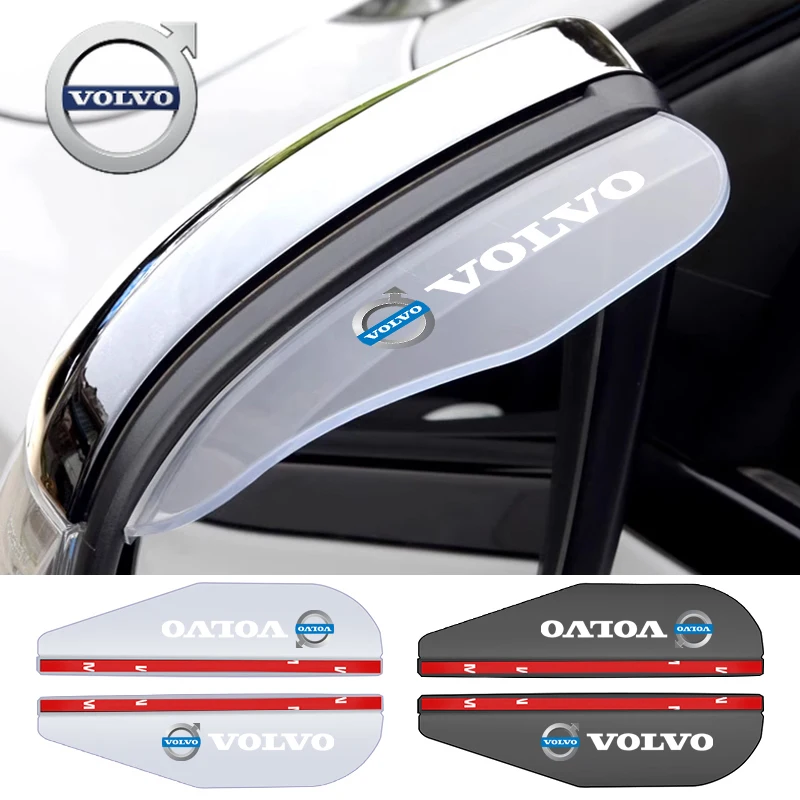 

Для Volvo: 2 шт. накладки-козырьки на боковые зеркала заднего вида (защита от дождя), автоаксессуары для Volvo XC60, V60, S60, V40, V50, S40, S80, C30, X
