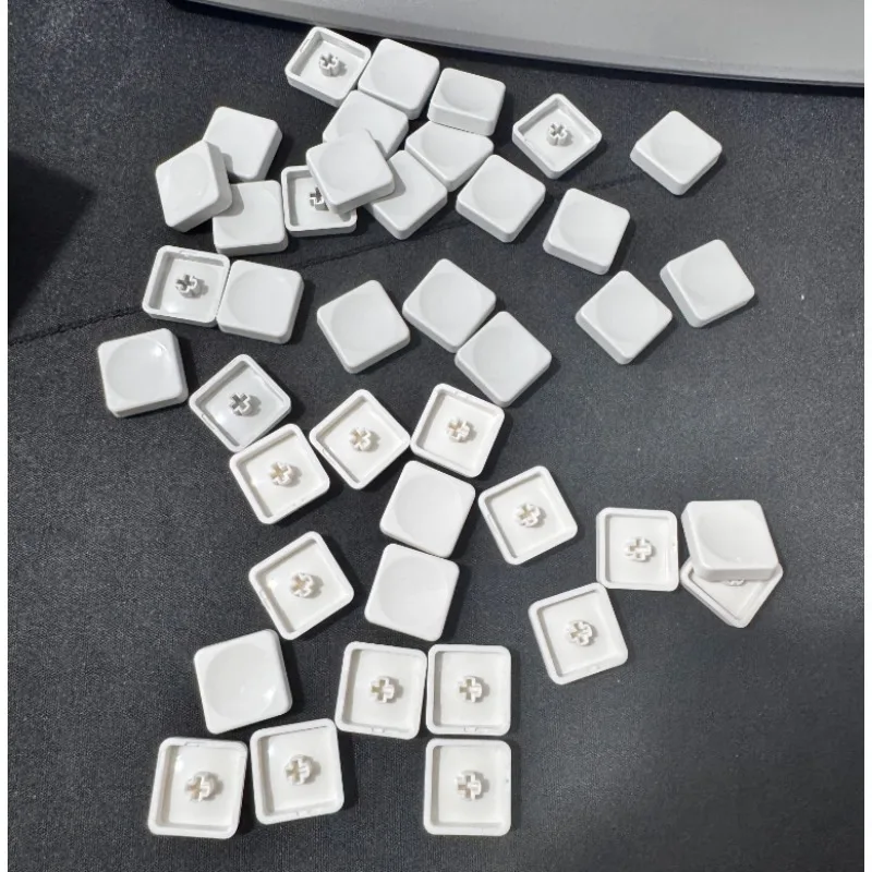 Kustomisasi Tutup Tombol Putih Cocok untuk Keyboard Mekanis Sumbu MX/Cuhoc Sederhana, Ultratipis, Hadiah Tutup Tombol Perakitan DIY Portabel