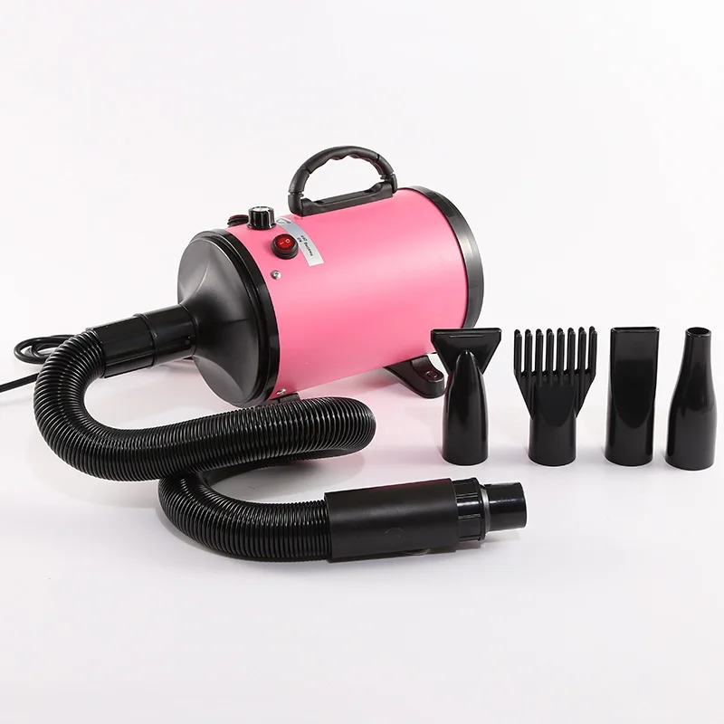 2200W Silent Pet Dryer High Power Dog Hair Dryer Machine Pink Adjustable Pet Cat Grooming Dryer Professional Dog Hairdryer Gifts