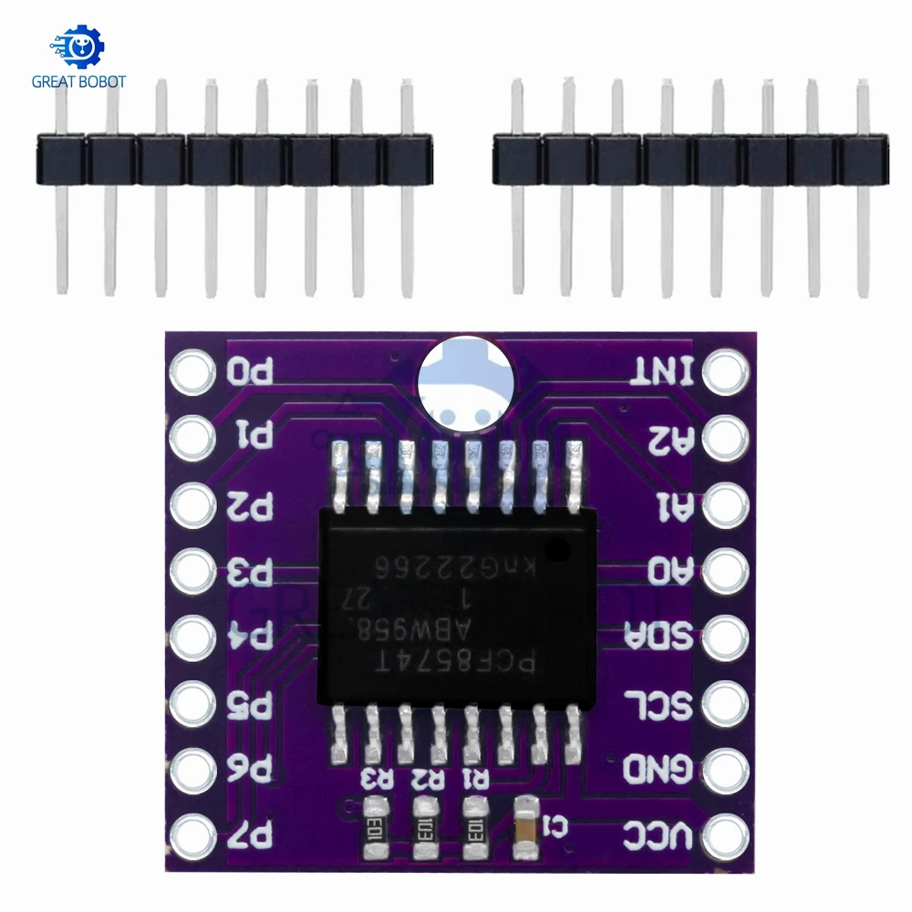 PCF8574T I2C IO Expander Module - Cascading Interface Board for Arduino/Raspberry Pi