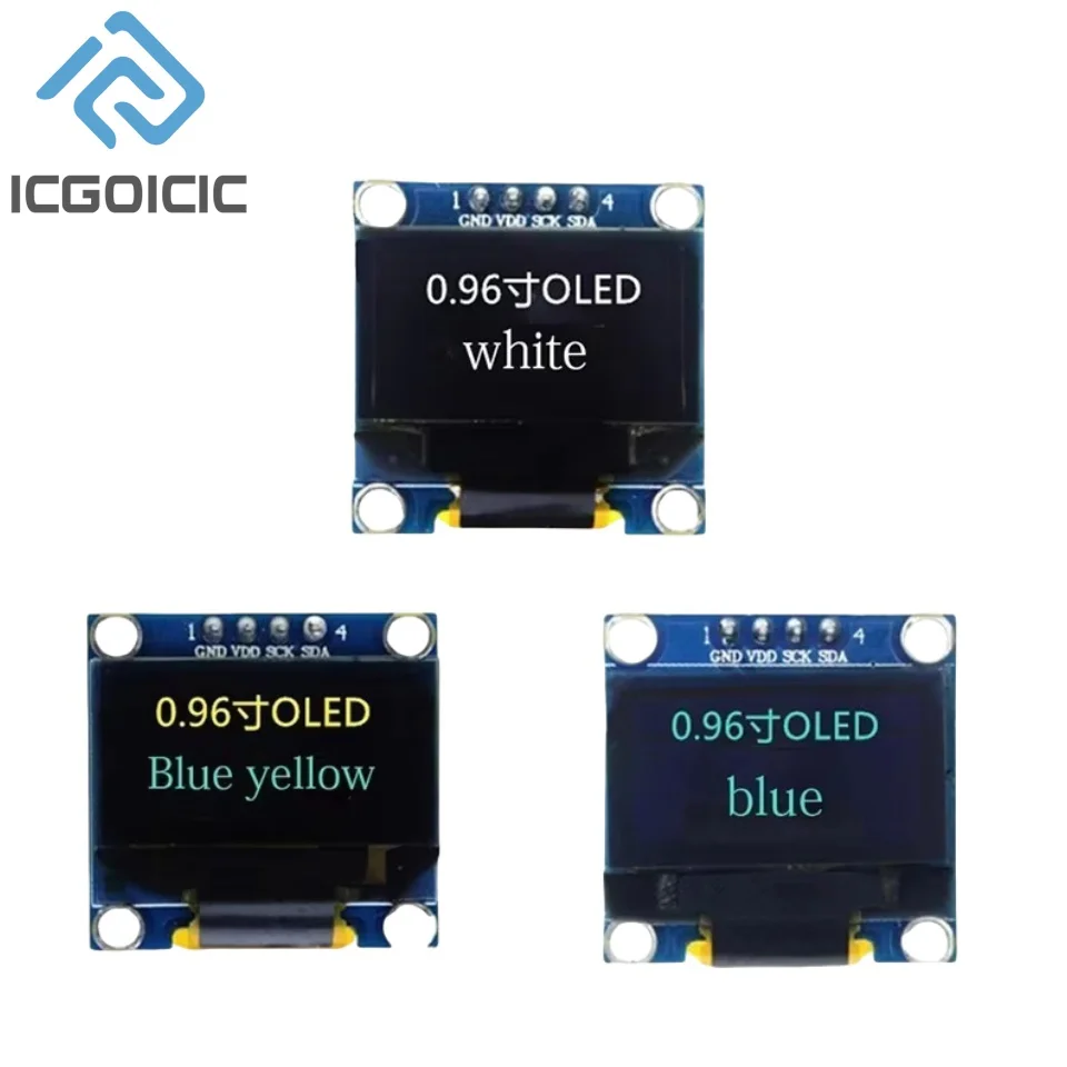 Blue/White/ Yellow Blue Color 128X64 OLED LCD LED Display Module For Raspberry Pi Arduino 0.96 I2C IIC Serial