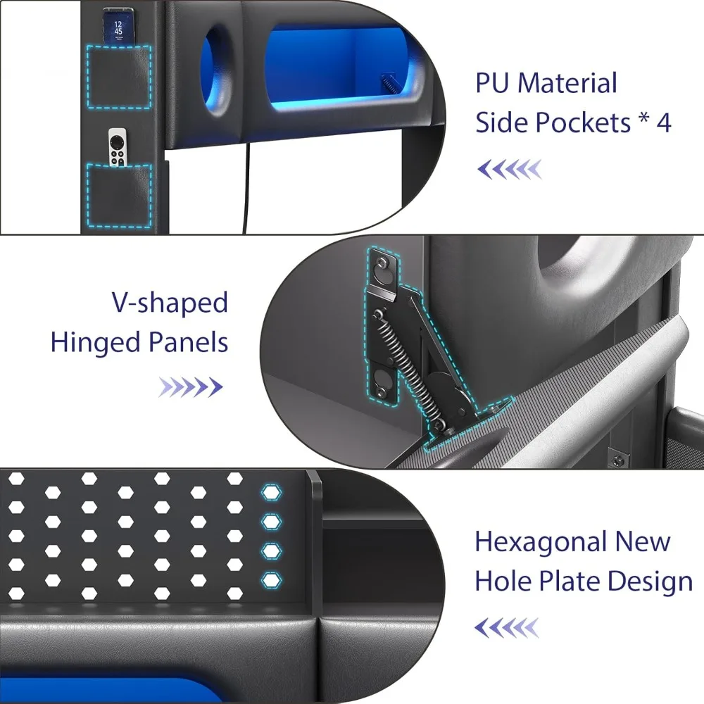 حافظة مكتب مكتب منزلي T4TREAM 59 مع مساحة تخزين كبيرة، تتطابق فقط مع مكتب المزرعة من سلسلة VSC (أبيض عتيق) #5