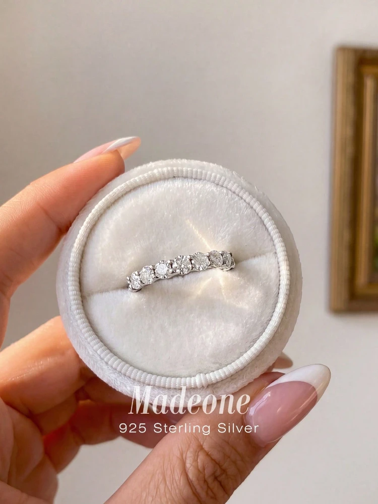 925 Sterling Silver Shiny  Romantic 3mm Full Zircon Round Ring for Women Engagement Wedding Party High Quality Fine Jewelry