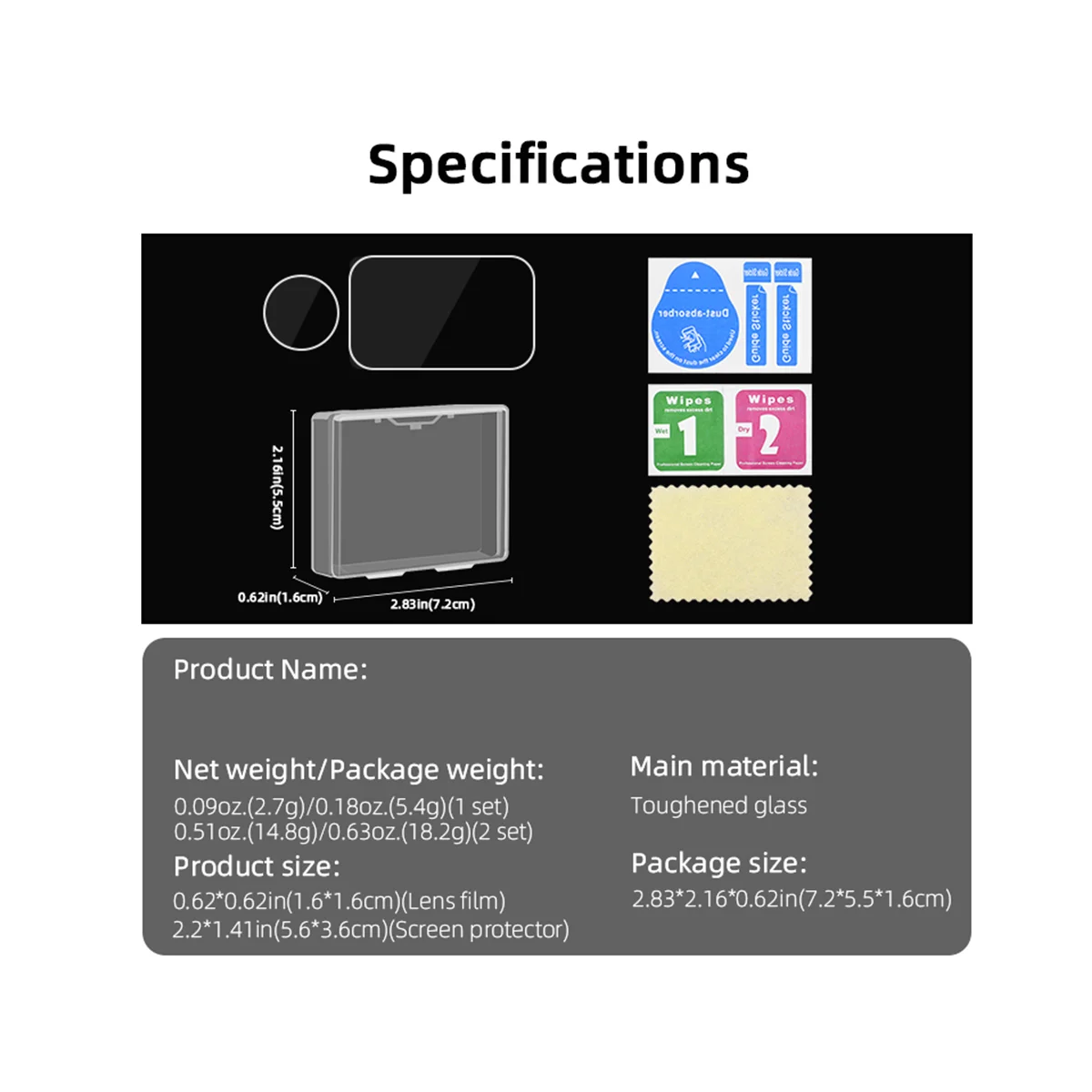 Lens Screen Protector Thin and High Transparency Film for Insta360 GO 3 Lens Protection Accessories