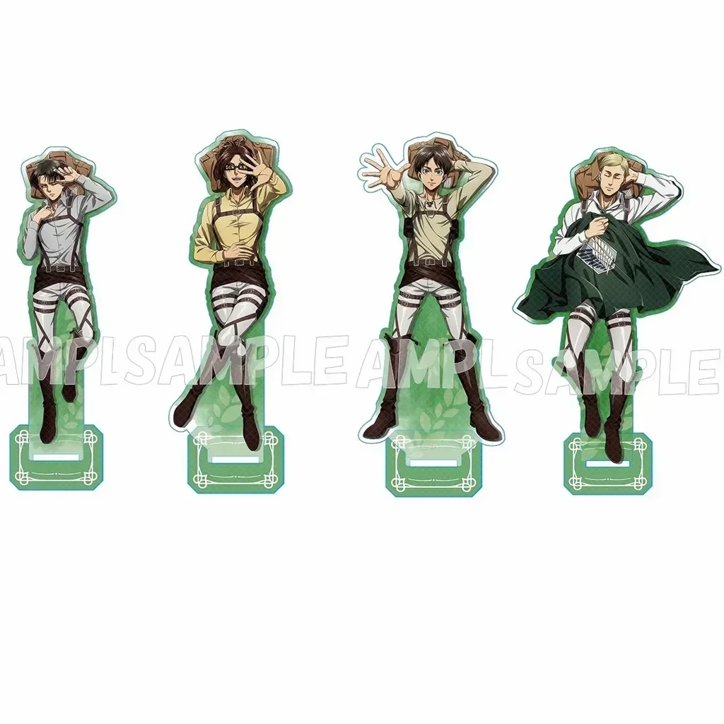 Attck On Titan أنيمي Erwin الاكريليك حامل دمية جان إرين ليفي نموذج لجسم لوحة تأثيري #1