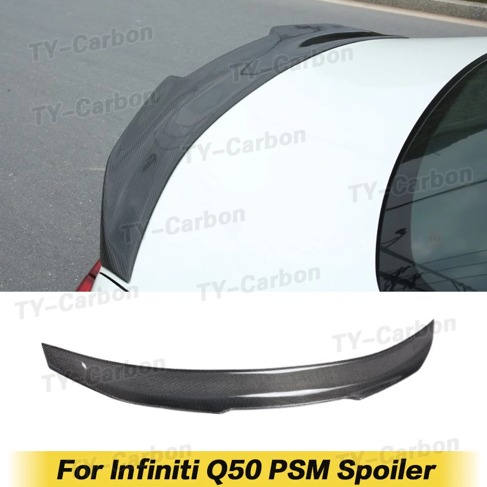 

For Infiniti Q50 Q50L 2013-2019 4-Door Sedan Auto Rear Trunk Tail Wings Spoiler Carbon Fiber Technology Rear Deck Spoilers PSM