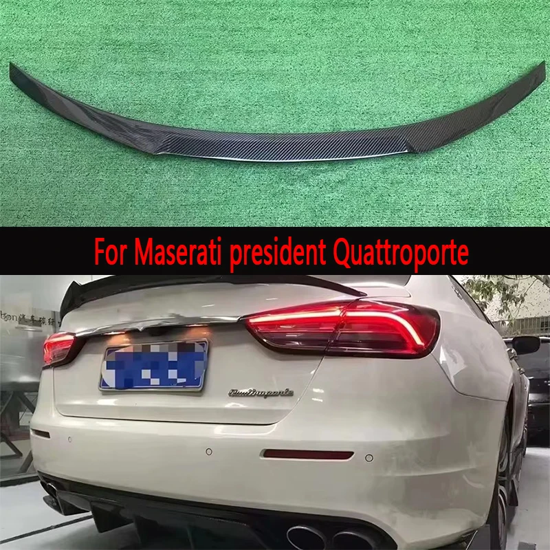 

For Maserati president Quattroporte Carbon Fiber Spoiler Tail fins Carbon Rear Guide Wing Rear Wing Car Diverter