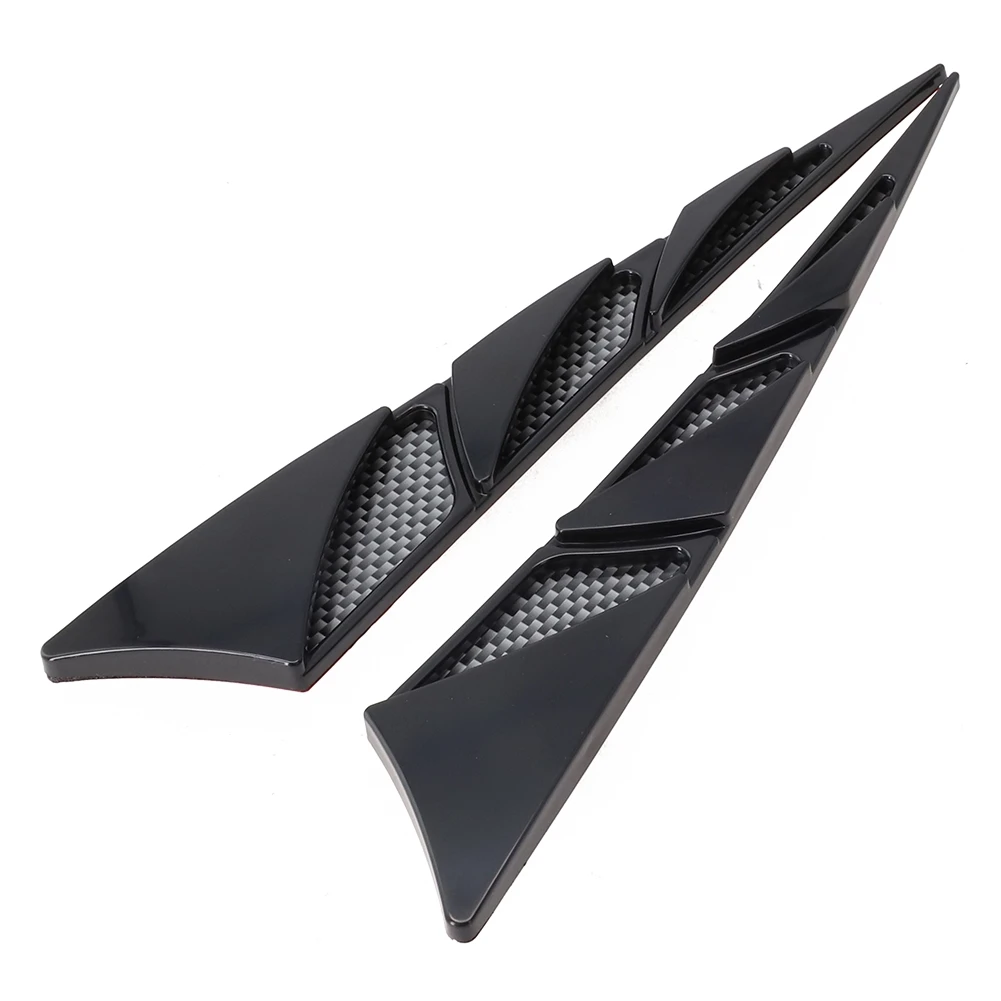 for bonnet Hood Decoration Trim for Car Hood Vent ABS Material Sporty Racing Style Look Fit Black/Silver  for