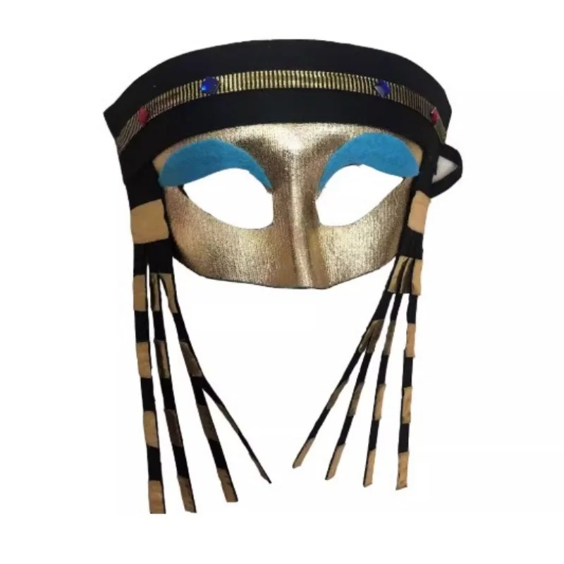 Egypt Mask Hair Hoop Headwear Halloween Carnival Dionysia Party Masquerade Costume Stage Perform Prop Cosplay Accessory