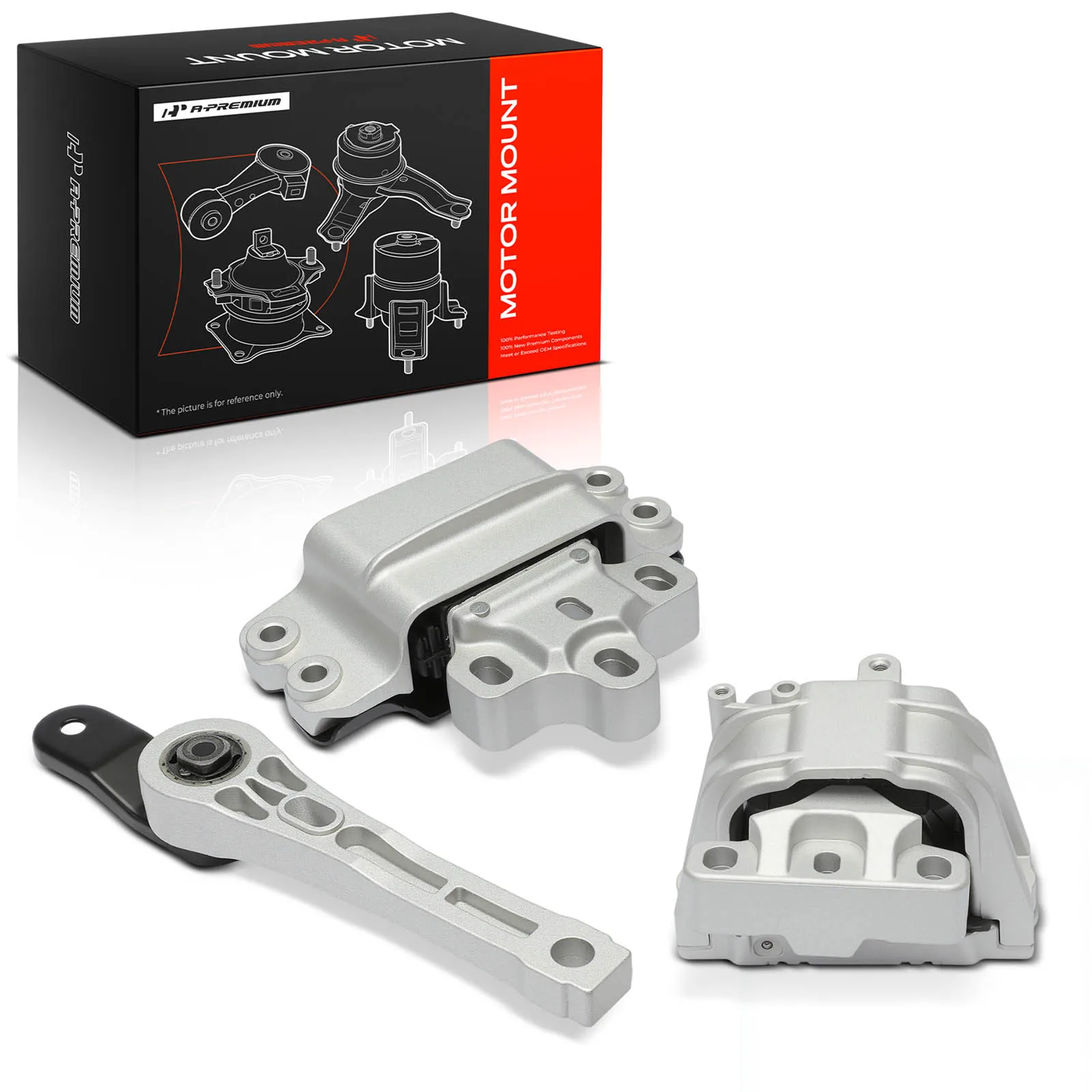 A-Premium 3pcs Engine Motor & Shock Mount & Transmission Mount for Volkswagen Passat 2012-2018 Audi TT Quattro 2008-2009