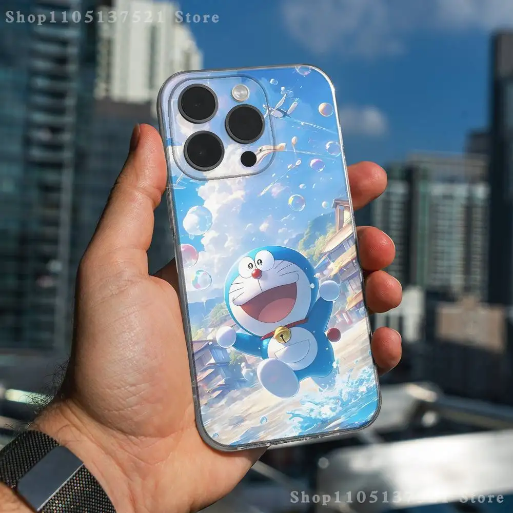 Funda de teléfono Anime d-dorae-mon para iPhone 17,16,15,14,13,12,11 Pro,Max,Plus,X,XS,XR,SE4,E Mini funda suave transparente